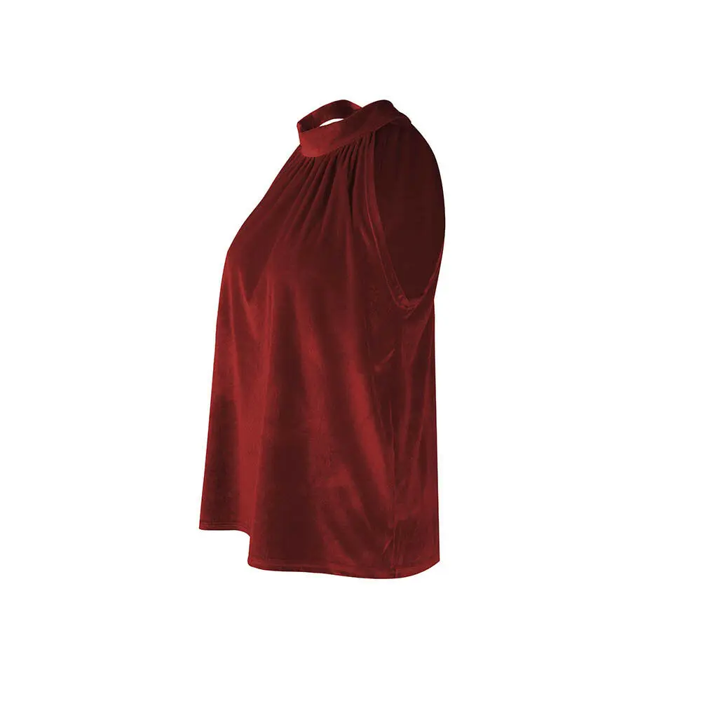 Модная женская блузка в стиле бохо бархатный бандажный Свободный жилет без