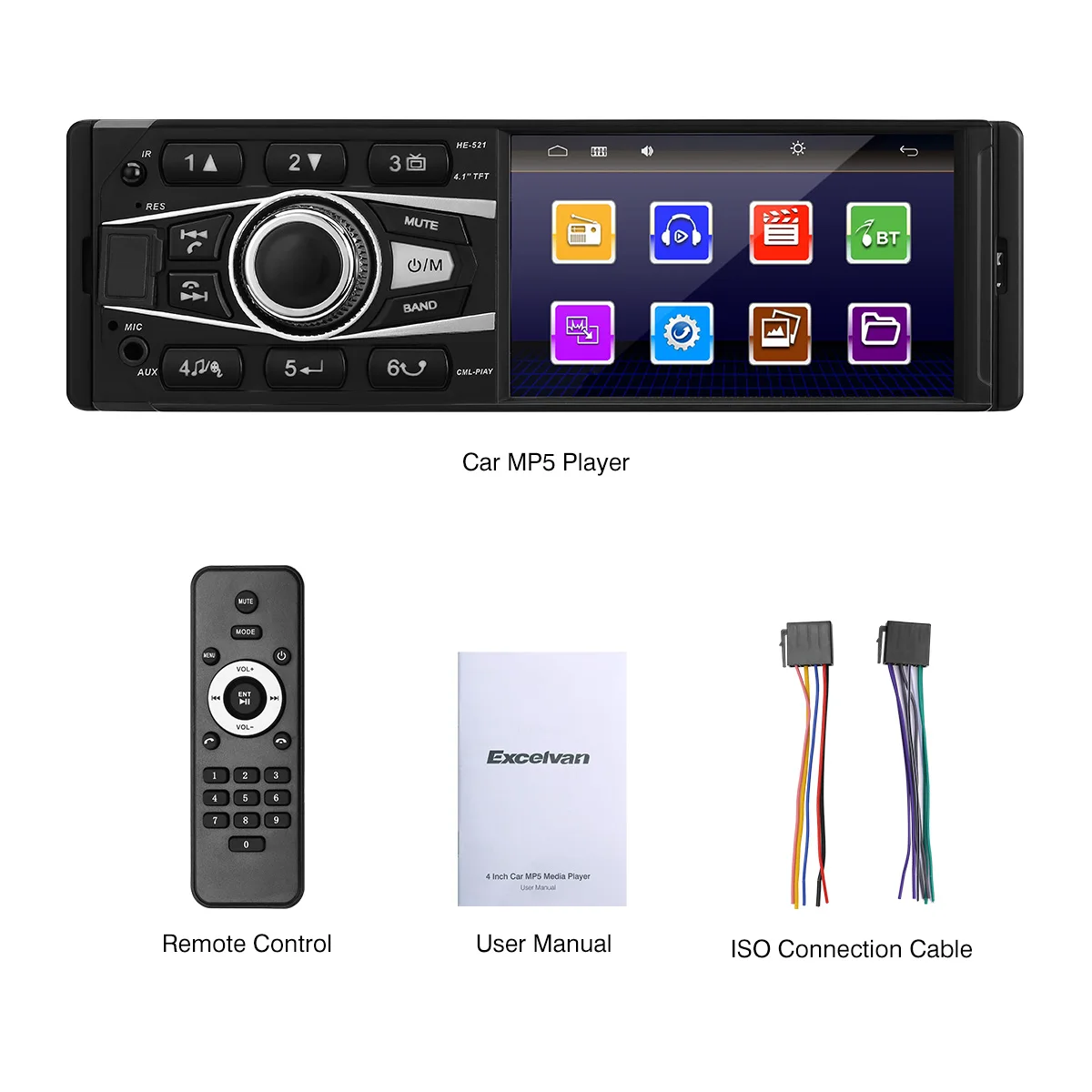 Универсальный 4 дюймовый автомобильный Радио плеер 1Din Bluetooth RDS Авто тачскрин