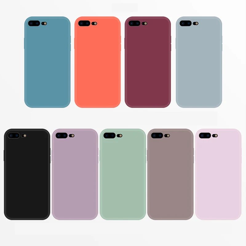 Чехол для iPhone X 8 7 6 6S Plus мягкий ТПУ конфетный чехол телефона с защитой от падения
