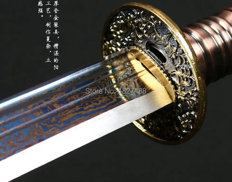 Стальная ручка Китайский кунг фу Broadsword меч ушу дадао сильный сложенный стальной