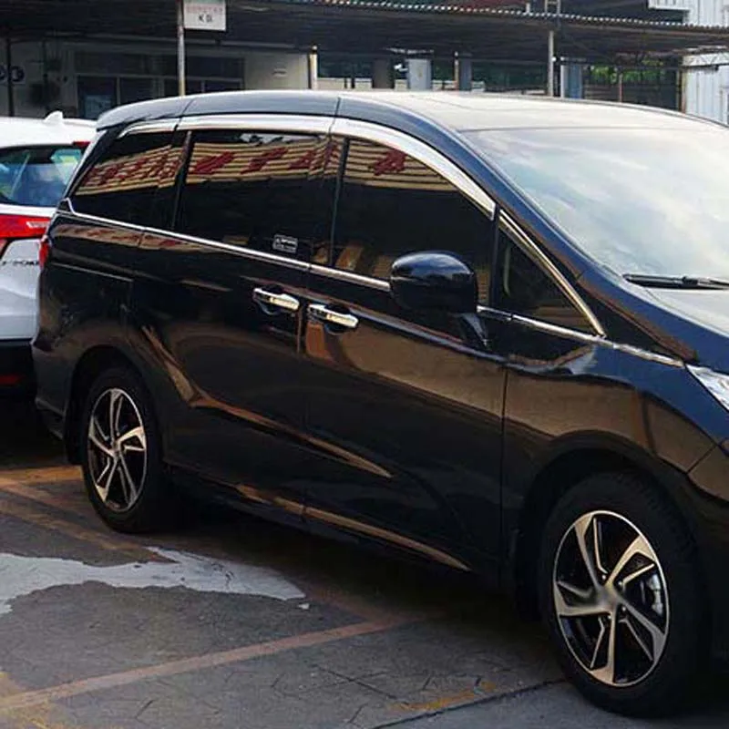 

Brand New 1 Set Chrome Side Rain Guard Deflectors Vent Sun Shade Window Visors For Honda Odyssey 2015-2018