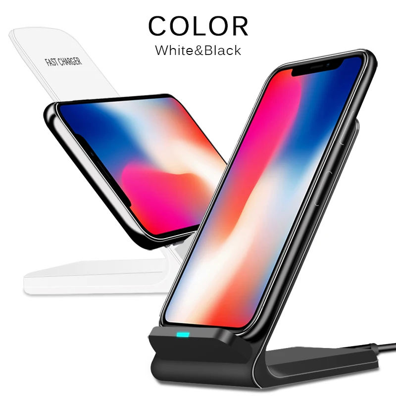 QI Беспроводное зарядное устройство Quick Charge 2 0 Быстрая зарядка для iPhone 8 10 X Samsung S6 S7