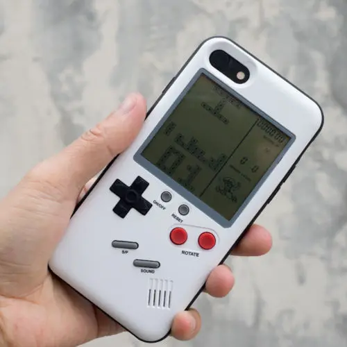 AU Ретро настоящая игровая консоль Play Gameboy тетрис чехол для телефона iPhone 6s 7 8 Plus
