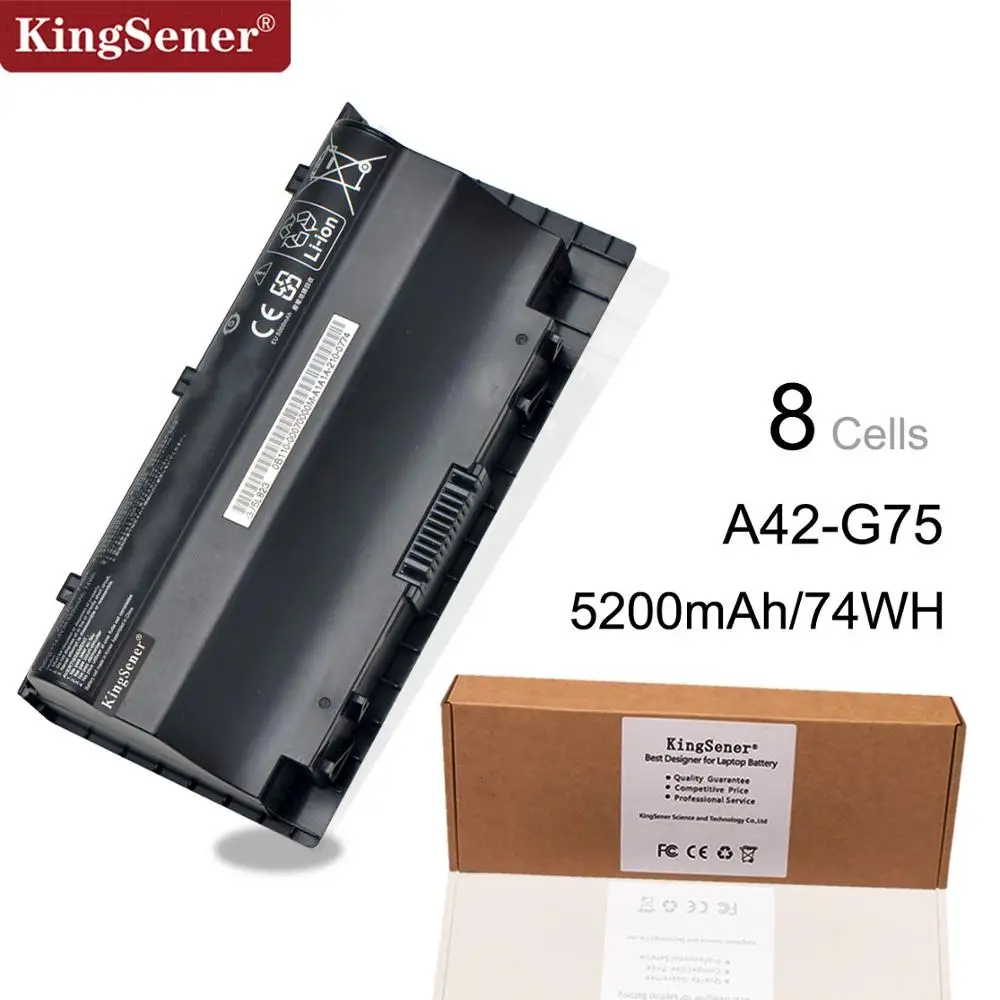 

Kingsener A42-G75 Laptop Battery For G75 G75V G75VM G75VW 3D G75VX A42-G75 G75VW-TS71 14.4V 5200mAh 74WH Free 2 Years Warranty