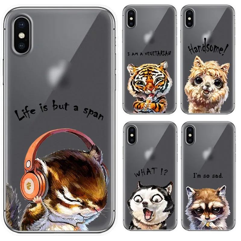Cartoon Animals Series Soft Phone Case For Samsung S7/ S8/ S9/ S9 Plus/ J6 2018/ J7 2018 (J600G) Cute Painted TPU Cover | Мобильные
