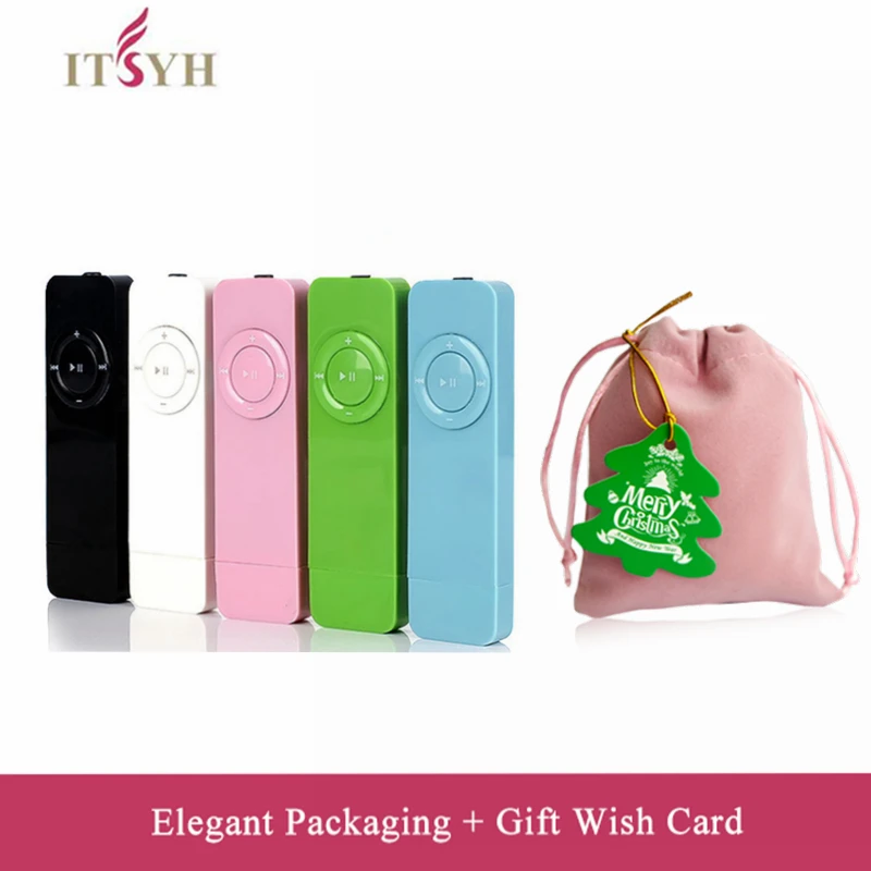 ITSYH Мода USB музыкальный плеер mp3 Спорт Мини MP3 с TF слот для карты студентов WT8