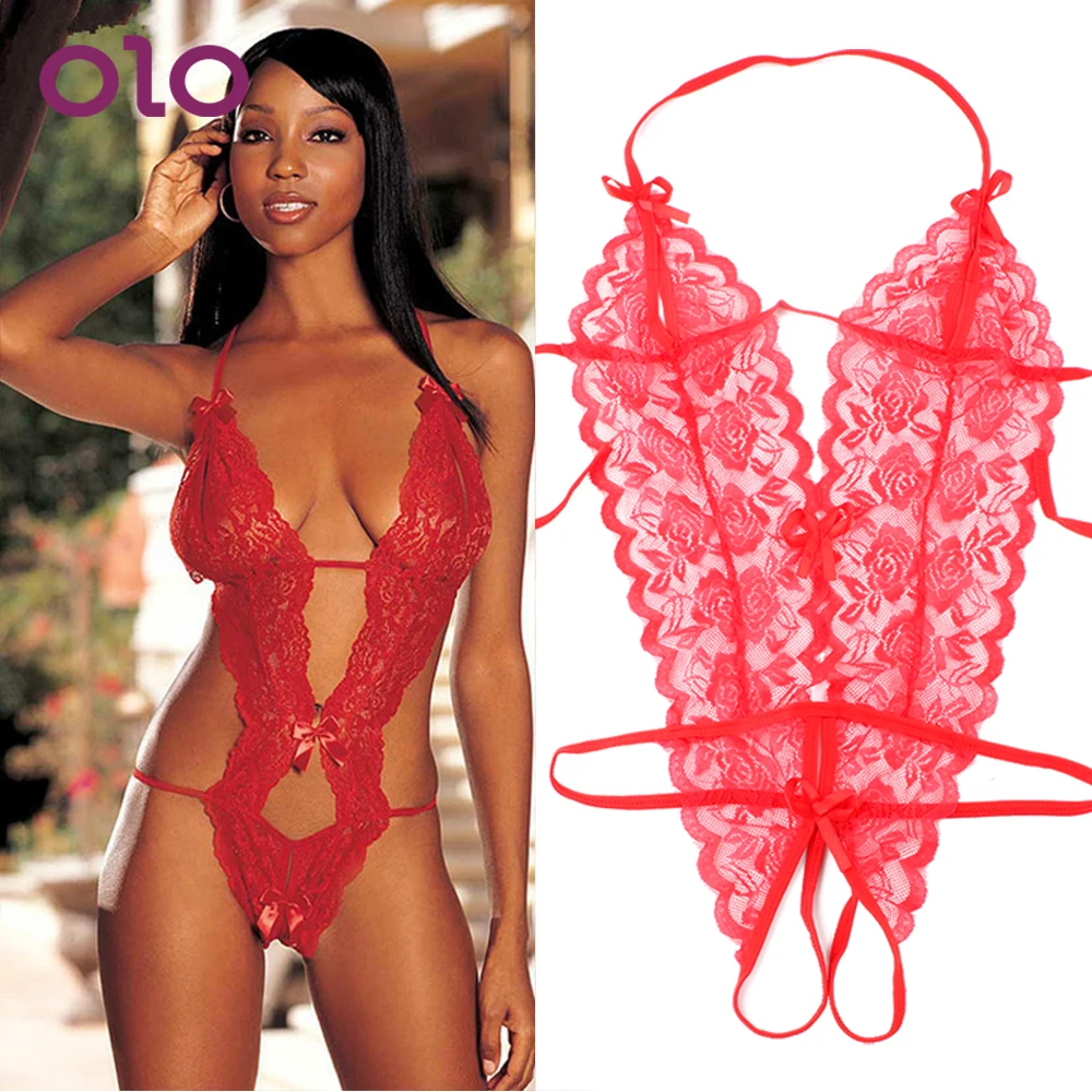 

OLO Sexy Costumes G-string Sexy Lingerie Lace Siamese Perspective Three-Point Underwear Erotic Lingerie Adult Products