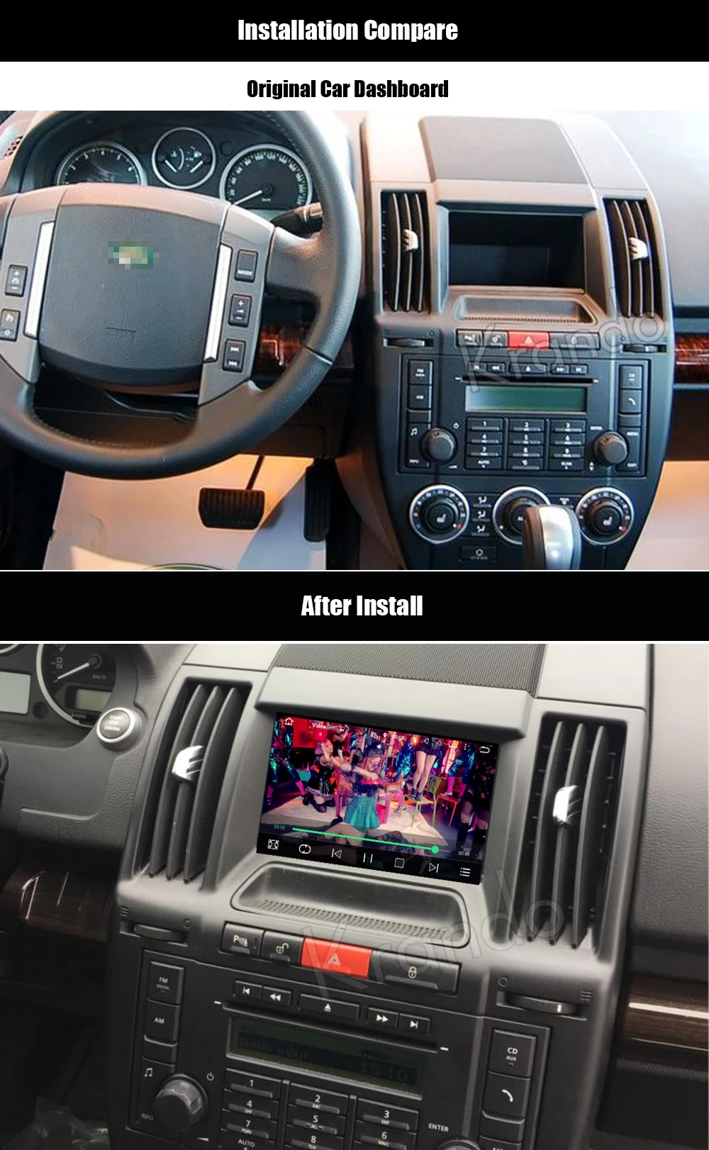 Krando 7 &quotAndroid 8 1 Автомобильная навигационная и мультимедийная система для Land Rover Free