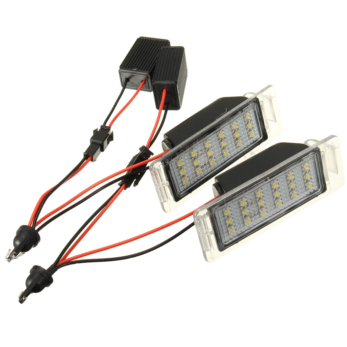 2 шт. белые светодиодные лампы 3 Вт 18 SMD для номерного знака | Автомобили и
