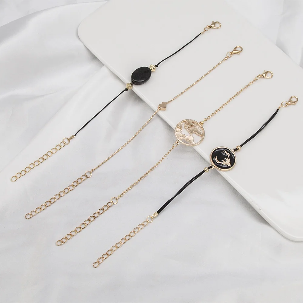 Женские дизайнерские черные браслеты из бисера для женщин винтажные модные