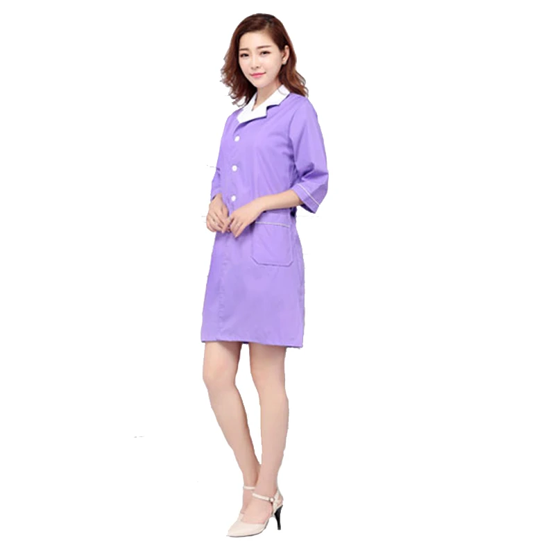 [SET] Women's Fashion Medical Scrubs Nursing Workwear V-Neck Long Sleeved Mock Wrap Lab Coat | Тематическая одежда и