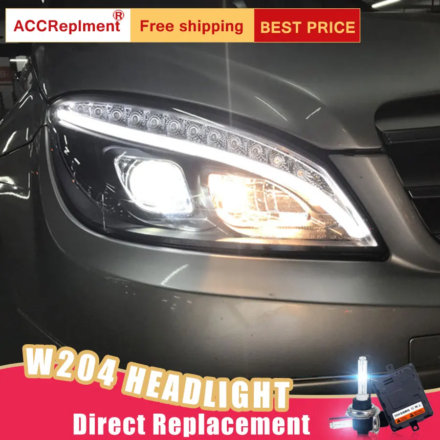 2 шт. светодиодный ные фары для Benz W204 2007 2011 Автомобильные ангельские глазки