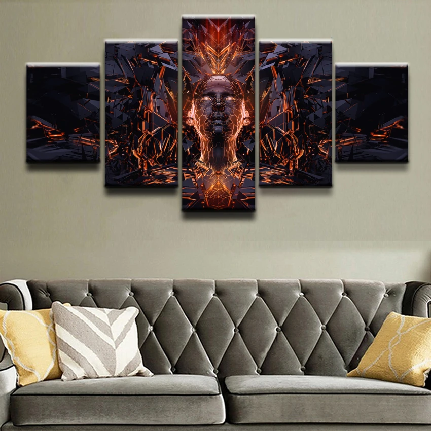 

Wall Art Painting Picture Canvas Printed Modular Poster 5 Panel Artistic Human Home Decor Living Room Modern Cuadros Artwork
