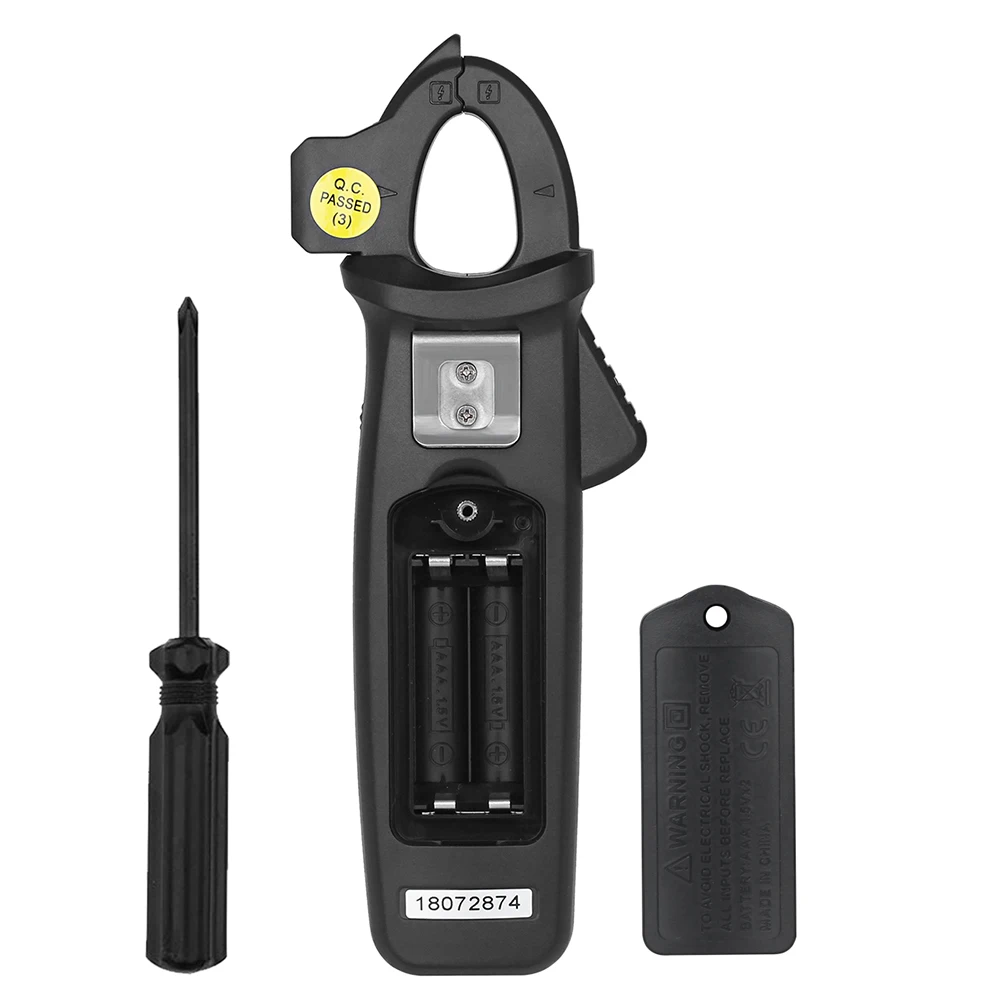 Bside ACM82 Digital True RMS Mini Clamp Meter Auto Range 0.001A Current Test Hz Temp Ohm uF V-alert Live Check with Pocket Clip |