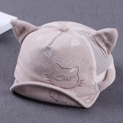 Explosion models female cap 0-1 princess cute baby cotton hat 3-6-12 months spring and summer thin visor |