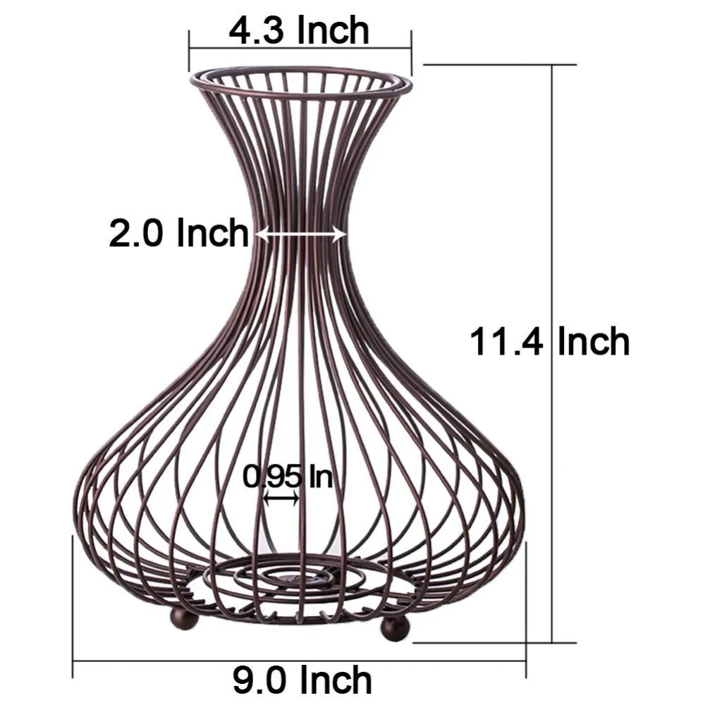 

Nordic Wine Stopper Storage Metal Basket Container Home Bar Decor Cage Rack Resin Crafts Home Kitchen Accessories