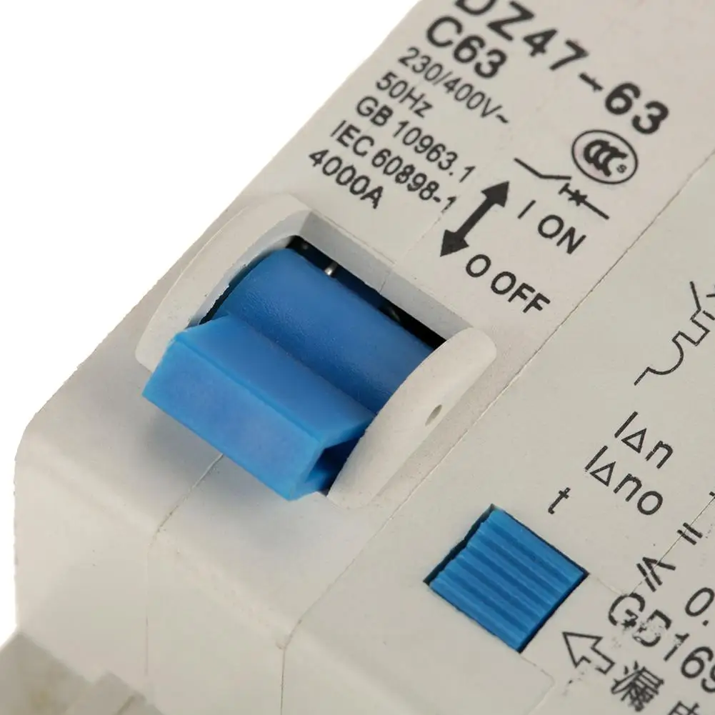 DZ47LE автоматический выключатель тока 1P + N 230 V 400 50HZ 60A 4KA C Тип остаточного