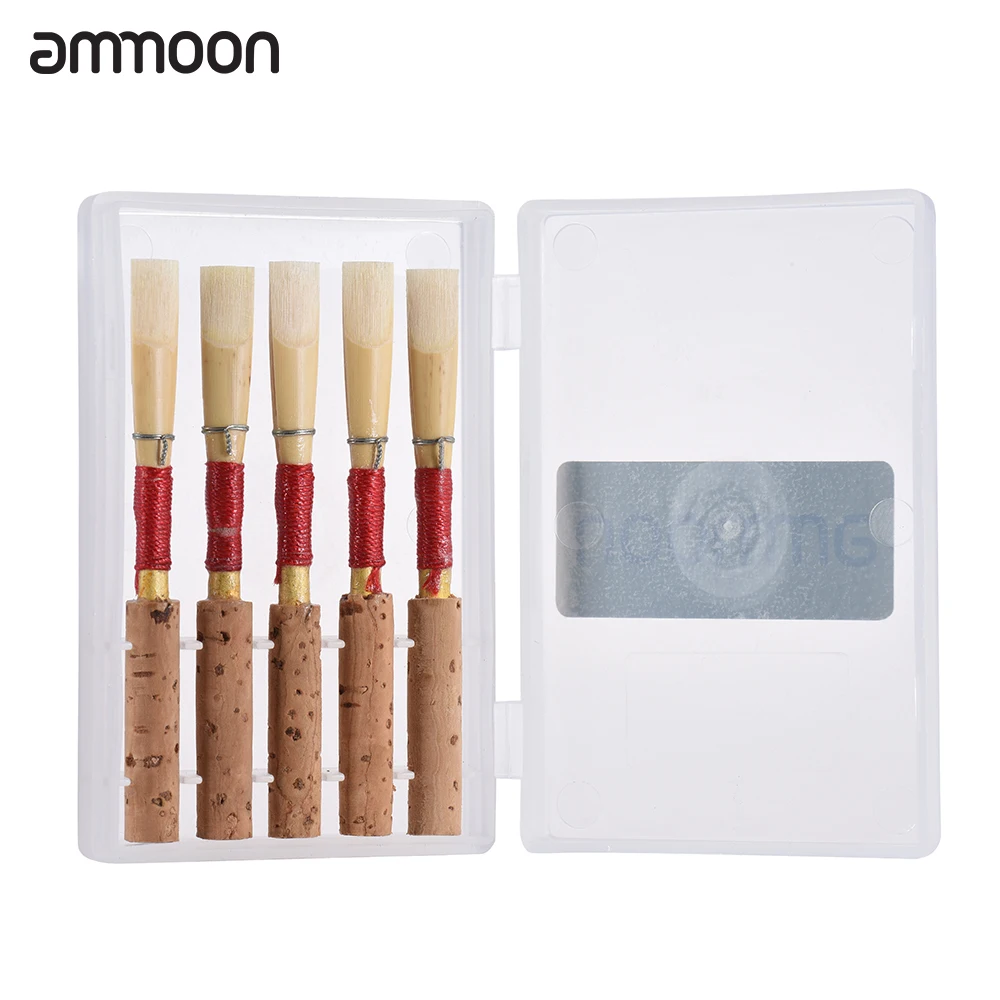 

ammoon 5pcs/ Pack Oboe Reeds Woodwind Instrument Accessories Oboe Reeds with Plastic Case