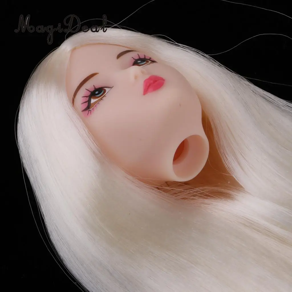 1/6 женские фигурки героев BJD голова Лепка белые волосы сделай сам на заказ для DOD SD