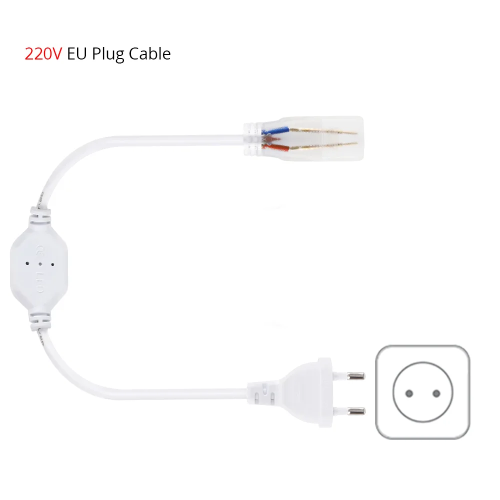 Неоновые разъемы для ленты держатель зажим алюминиевый профиль/220 В штепсельная