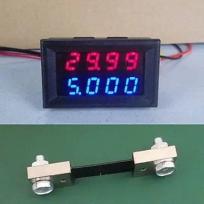Комбинированный Измеритель постоянного тока двойной Вольтметр Амперметр 0 100 в