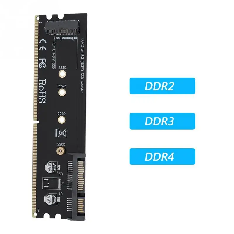 Высококачественный внешний адаптер DDR к M.2 SSD SATA NGFF B Key Riser Card | Компьютеры и офис