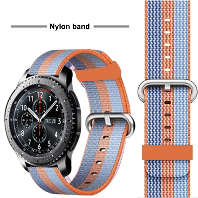 Новинка 20-22 мм нейлоновый ремешок для часов Samsung Galaxy Watch 42 46 Gear S3 Classic Frontier S2 Huami amazfit