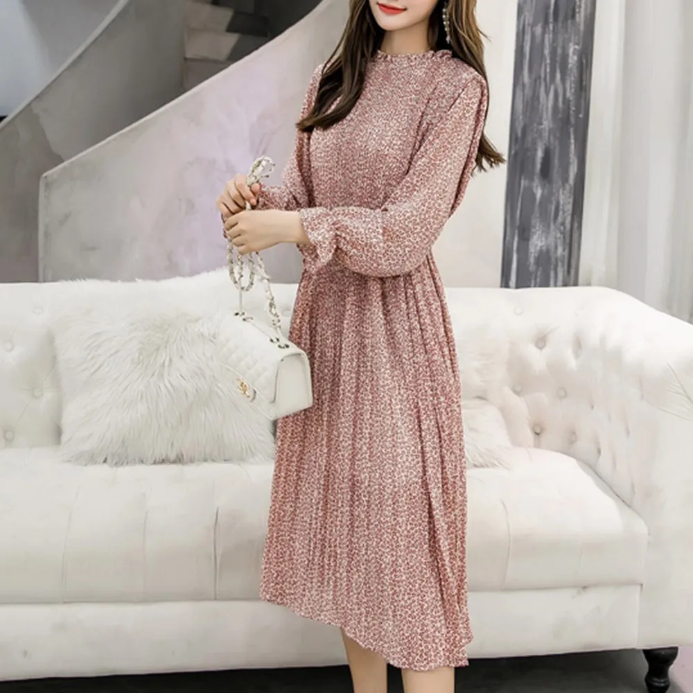 Женское шифоновое платье-миди Jocoo Jolee Элегантное повседневное длинное платье с