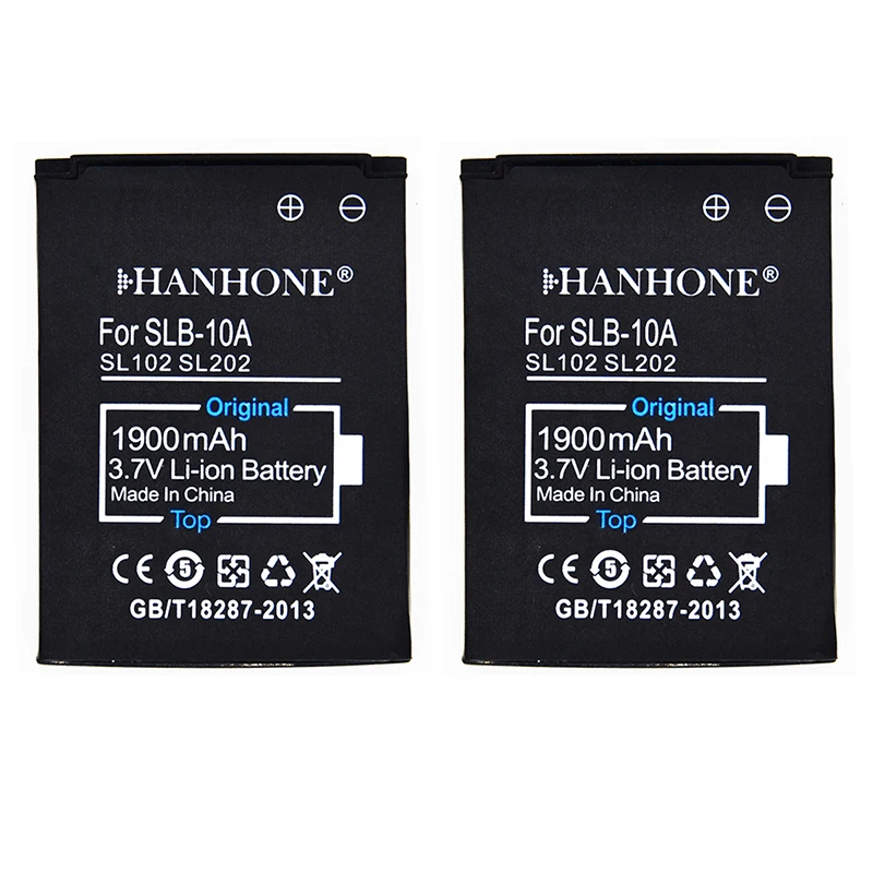 Аккумулятор для камеры Samsung EX2F WB150F WB250F WB350F WB750 WB800F WB500 WB550 HZ10W L210 1900 мАч 2 шт.