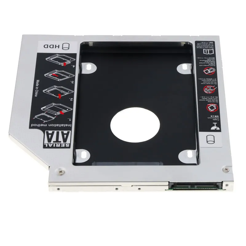 Универсальный алюминиевый жесткий диск Kebidu 12 7/9 5 мм Bay 2 й Ssd Hd SATA HDD Caddy Adapter для Cd