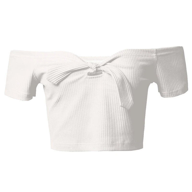 Женская футболка с коротким рукавом Повседневная белая красная черная короткая