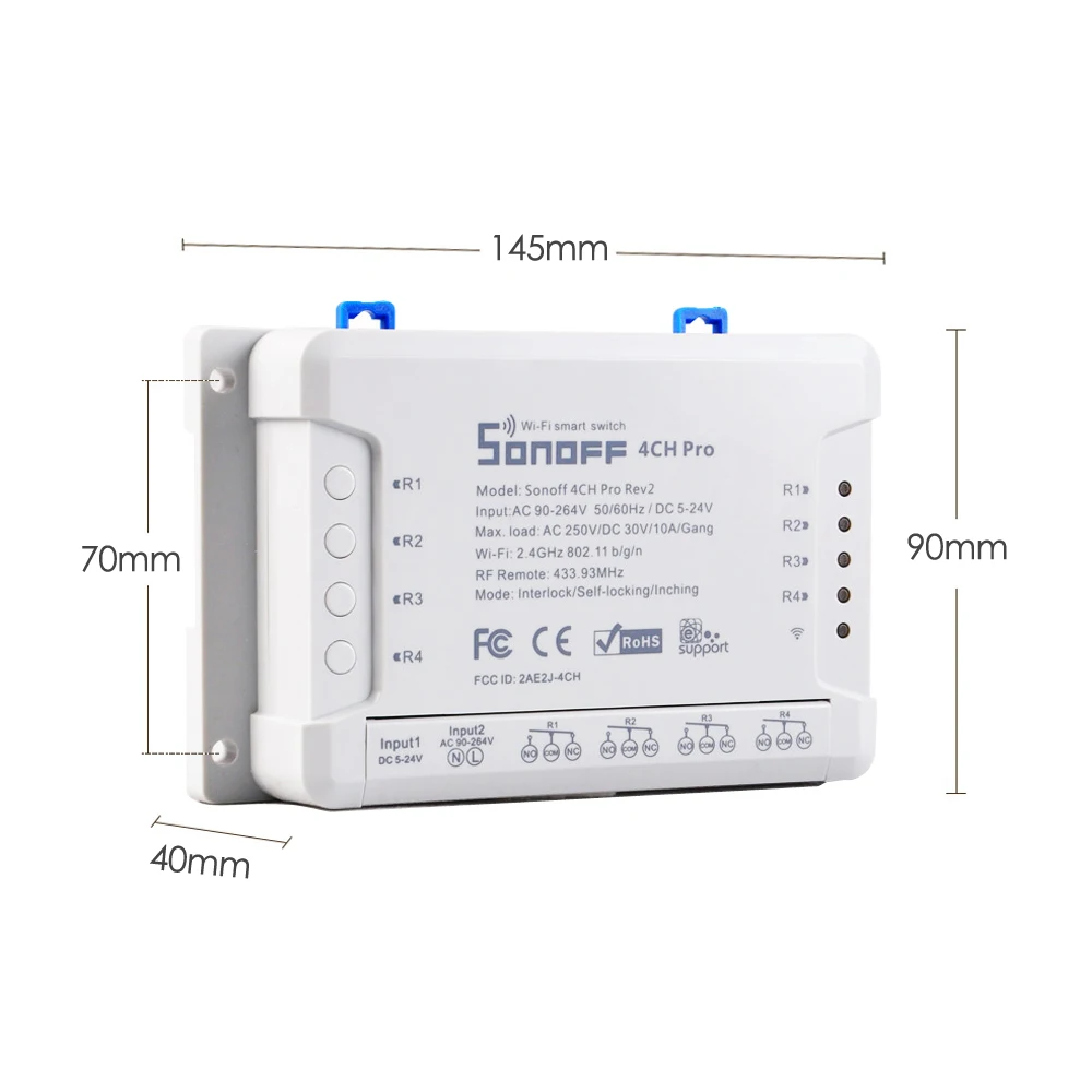 Sonoff 4CH Pro &amp R2 Wifi Smart Switch Gang 4 канала 433 МГц RF Remote освещение переключатель