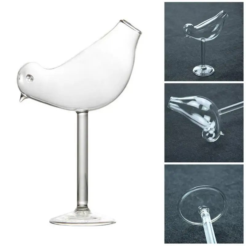 Коктейльное стекло в форме птички индивидуальное молекула Дымчатая стеклянная