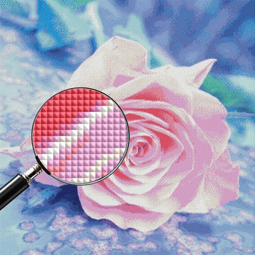5D Diamond Painting Flower Pink Rose Landscape Embroidery Cross Stitch Kits Mosaic Full Round Crystal Home Decor Gifts | Дом и сад