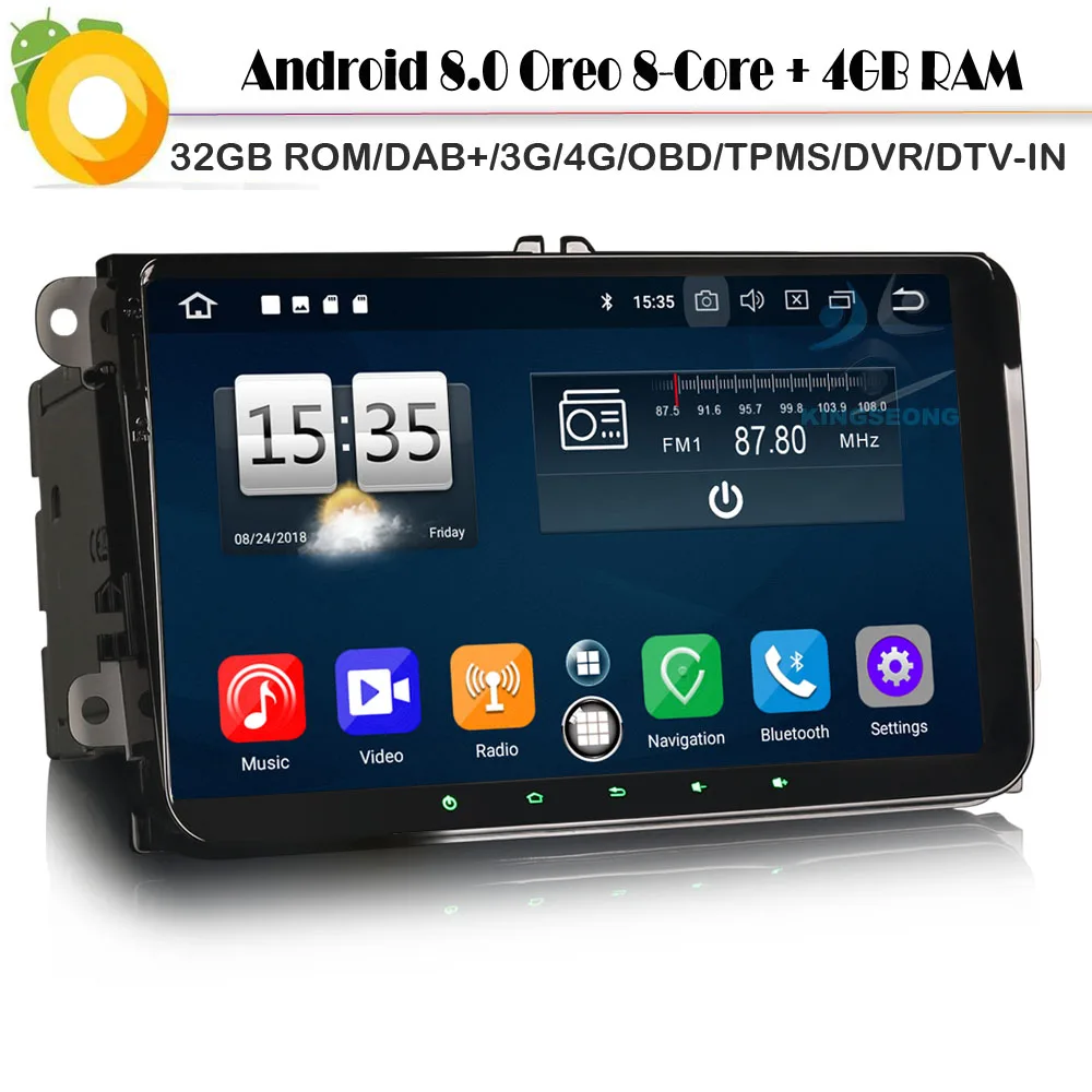 9 &quotAndroid 8 0 Авто Радио Стерео DAB + Автомобильный GPS навигационный плеер для VW PASSAT GOLF