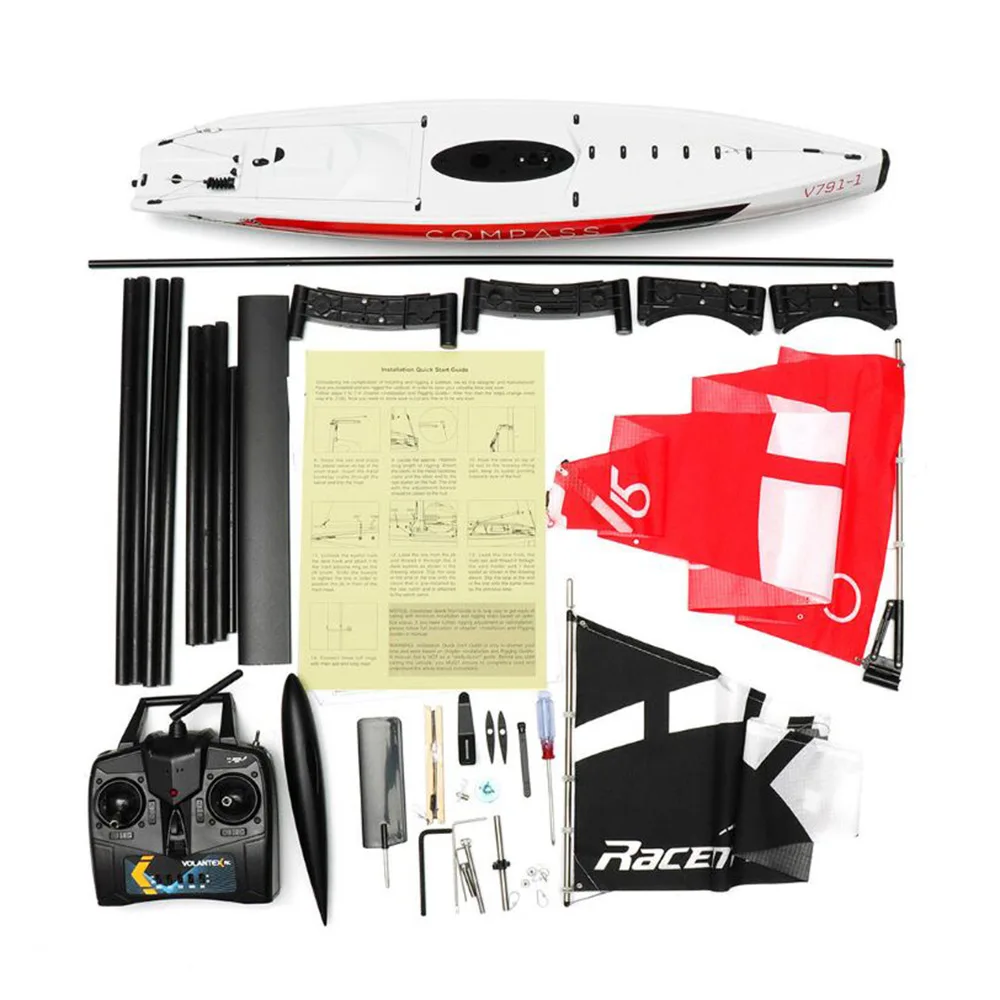 Volantexrc 791 1 65 см 2 4G 4CH RC Компас для лодки предварительно собранная парусная лодка
