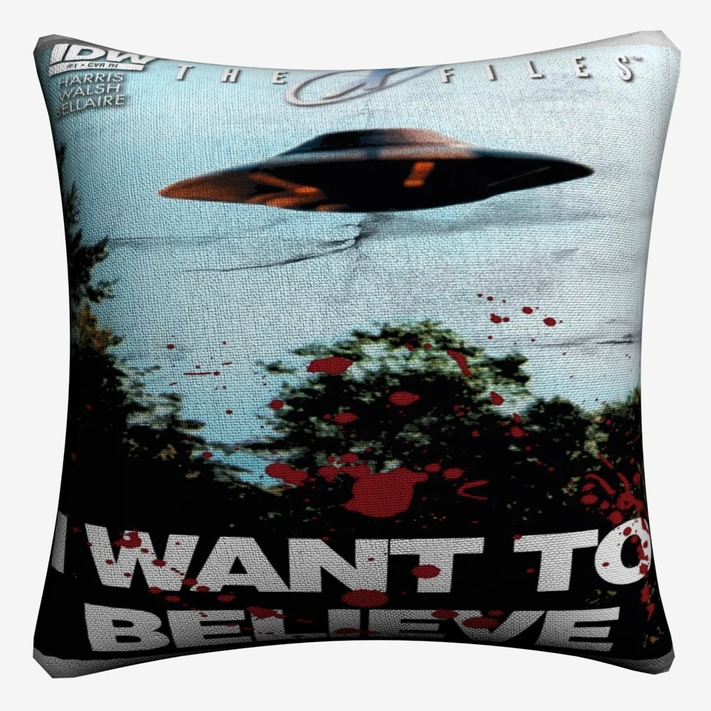 I Want To Believe X File TV Play Decorative Linen Cushion Cover 45x45cm Pillowcase For Sofa Home Decor Pillow Case Almofada | Дом и сад