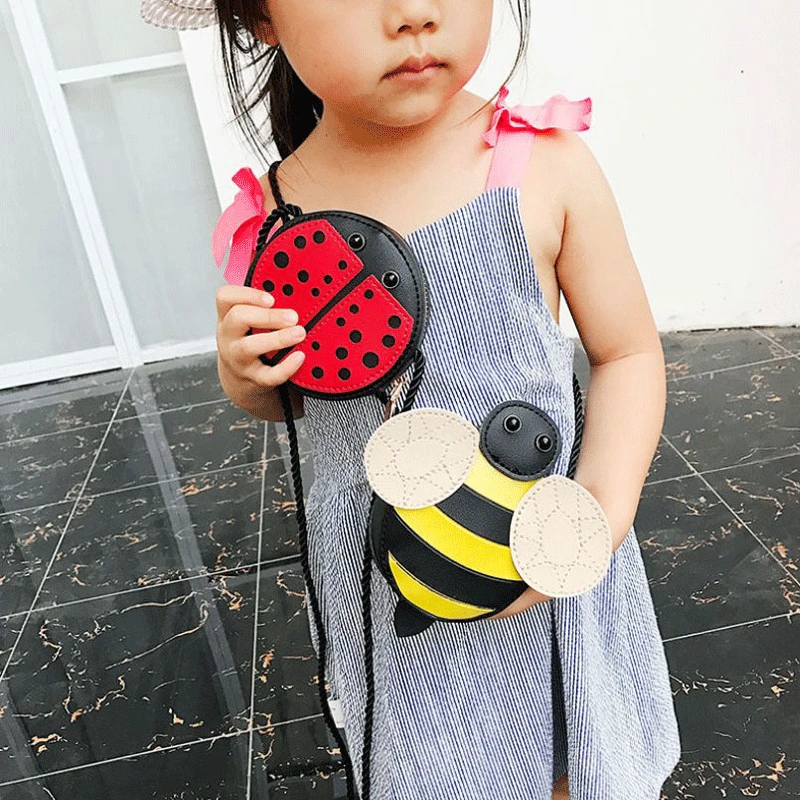 New Baby Girls Tassel Purse handbag Children Kids Cross-body shoulder bag Gifts Cartoon Animals Bag Snail Ladybug Bee | Игрушки и хобби