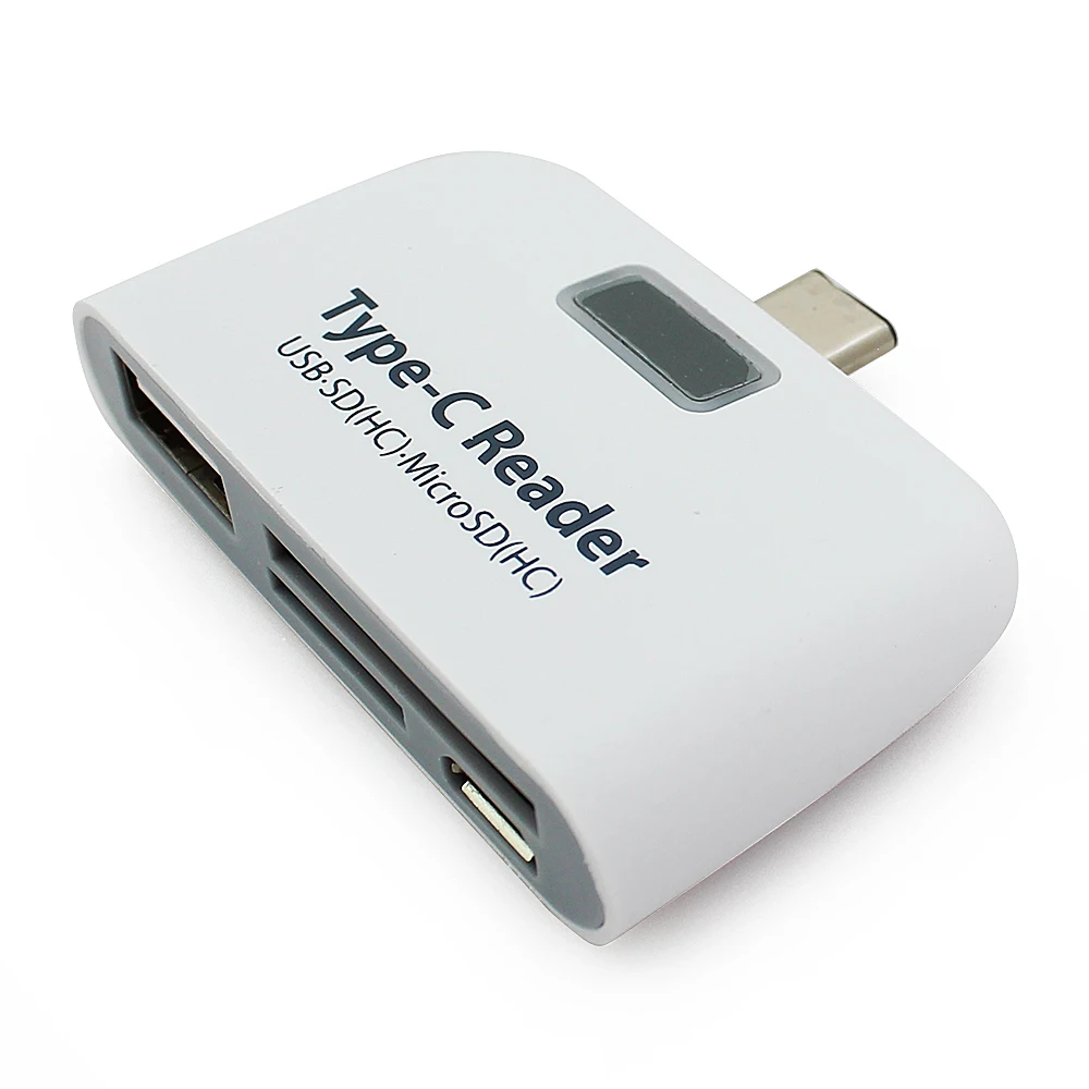 CHYI Type-C HUB Multi Function USB 2.0 Port SD/TF Card Reader Mini USB-C Splitter Adapter For PC Smart Phone Laptop Accessories |
