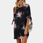 Платье Jocoo Jolee женское шифоновое в стиле бохо, Пляжная туника с цветочным принтом, свободный вечервечерние сарафан, 5XL, лето размера плюс