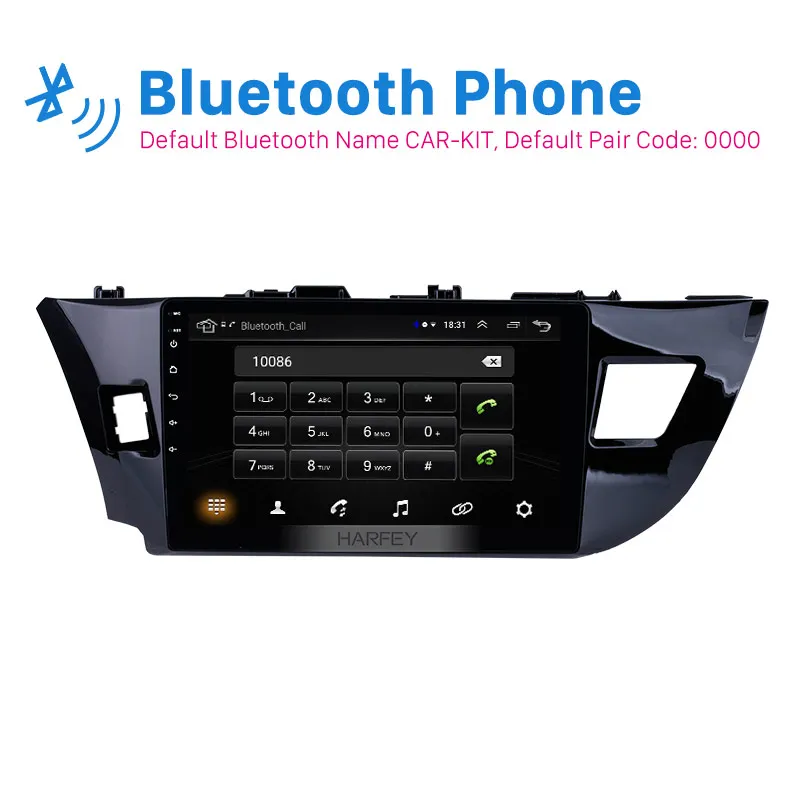 Harfey сенсорный экран радио Bluetooth GPS навигационная система 10 1 &quotAndroid 8 для Toyota LEVIN