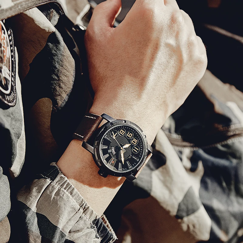 Новинка NAVIFORCE Мужские Бизнес роскошные часы мужские повседневные кварцевые