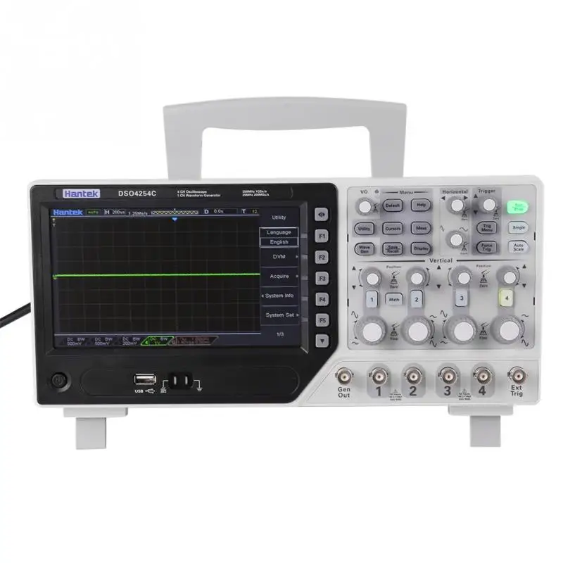 Hantek 220 В DSO4254C цифровой осциллограф 64K 4CH 250 МГц Пропускная способность источник