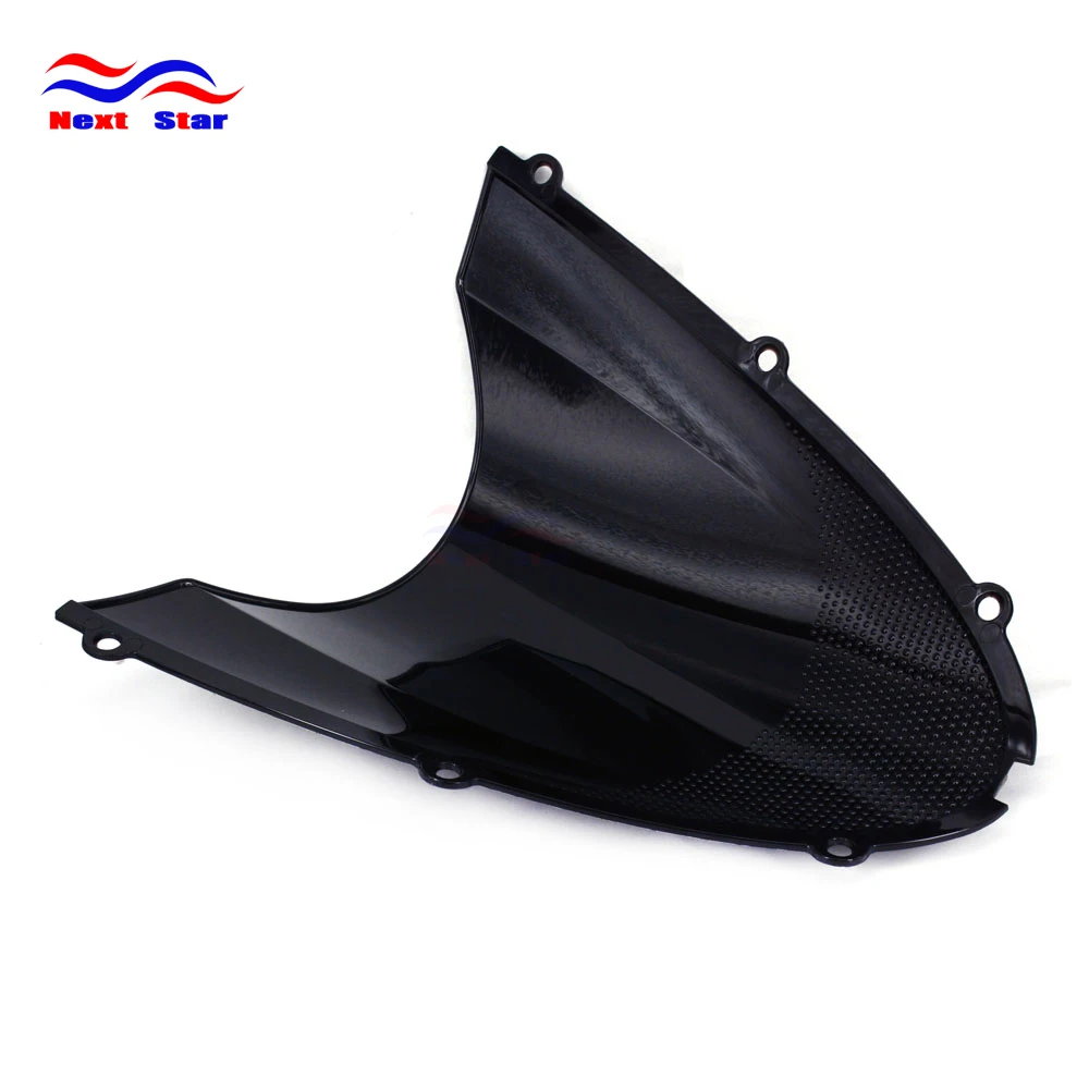 Motorcycle ABS Black Plastic Windshield Windscreen For KAWASAKI Ninja ZX6R ZX636 2005-2008 ZX10R 2006 2007 ZX 6R 636 10R | Автомобили и