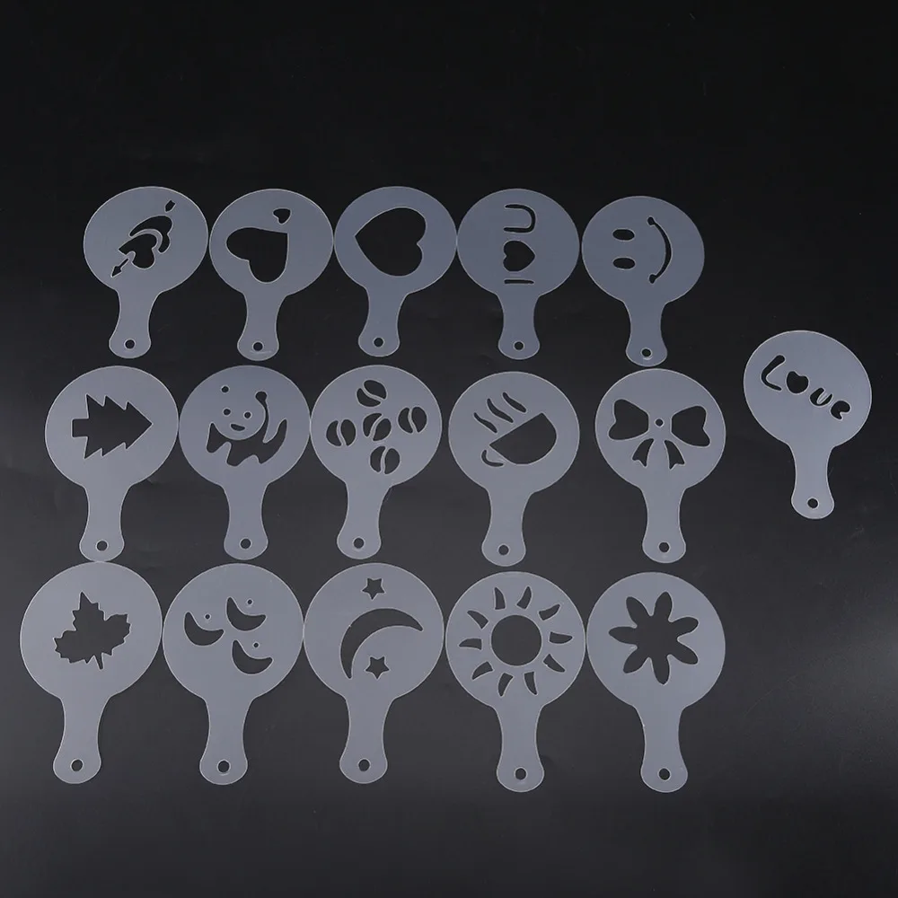 16 шт. капучино пресс форм нарядное Кофе искусство латте кафе пенный