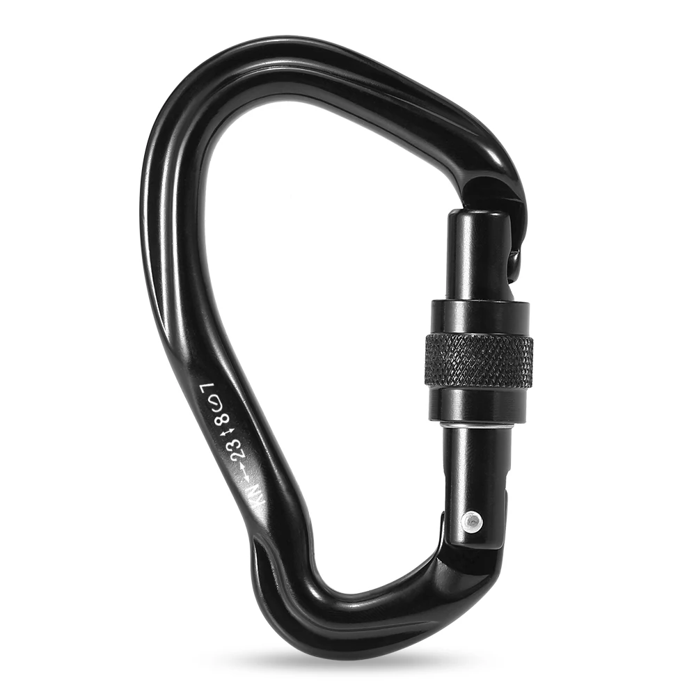 Outdoor 23KN D Shape Buckle Pack Auto Locking Gate Carabiner Heavy Duty D-ring Climbing Hammock Clip | Спорт и развлечения