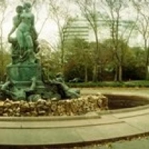 Фонтан в парке Бейли фонтан Grand Army Plaza Бруклин Нью Йорк штат США плакат