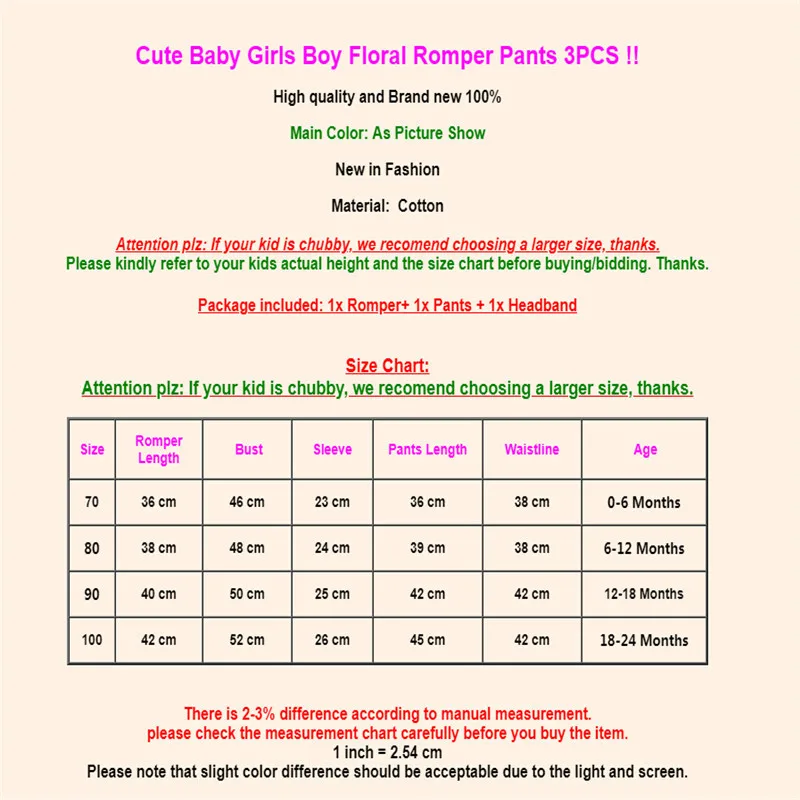Lovely Newborn Cotton Clothes Baby Girls Outfits Fly Sleeve Bodysuits Floral Bow Belt Harem Pants Headband 3Pcs Girl Sets 0-24M |