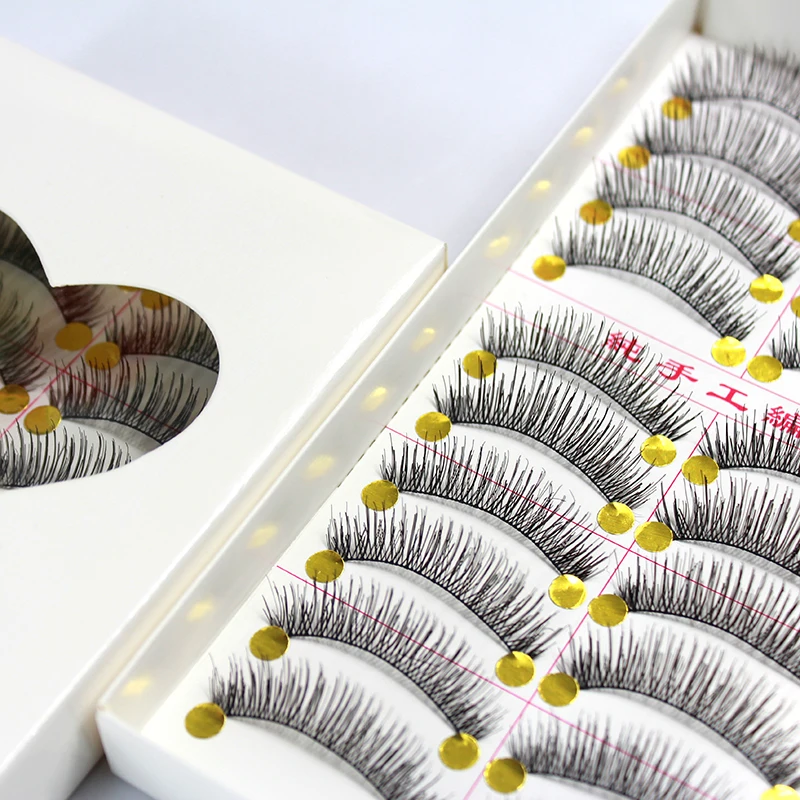 Тайвань ручной скрещивание 6 лица без макияжа накладные ресницы натуральный