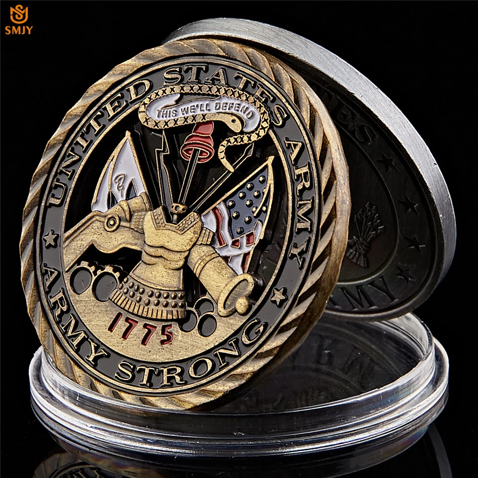 

1775 US Army Air Force Core Value Military Hollow Bronze USA Challenge Coin Collection